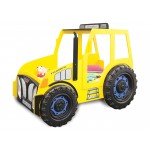 Pat pentru copii Tractor Farmer cu LED-uri din lemn MDF - Pat Galben in forma de masina cu saltea inclusa Pat pentru copii Tractor Farmer cu LED-uri din lemn MDF - Pat Galben in forma de masina cu saltea inclusa